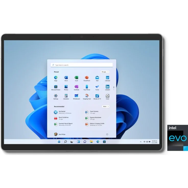 Microsoft Surface Pro 8 - 13 Zoll (2880 x 1920 Pixel) 120 Hz, Intel Core i7-1185G7, 16 GBGB RAM, 256 GBGB SSD, Windows 11 Pro 64-bit (Platin) – Bild 2
