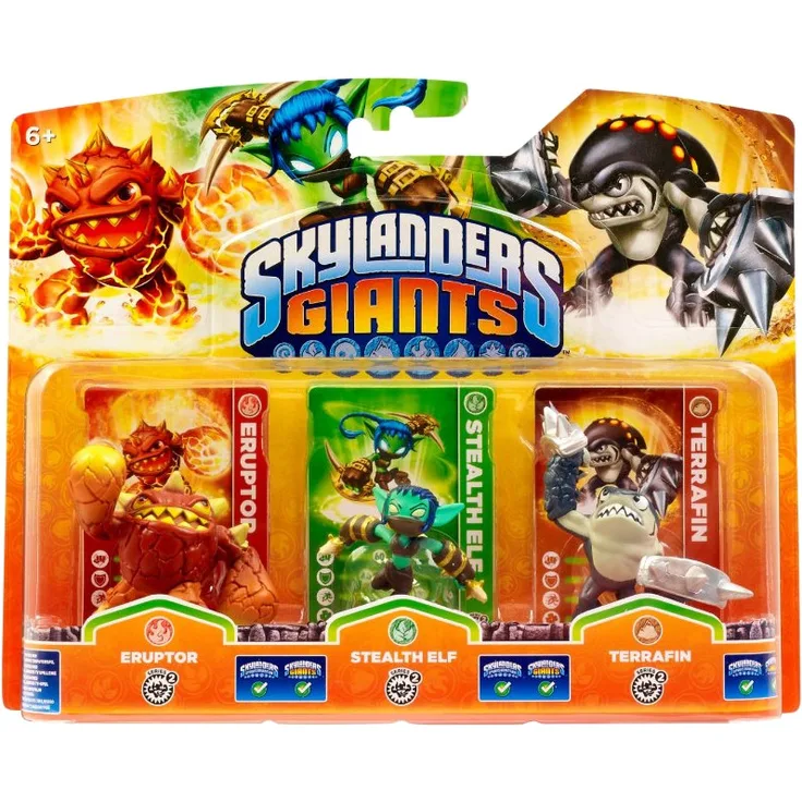 Activision Skylanders: Giants Figur Stealth Elf + Eruptor + Terrafin 