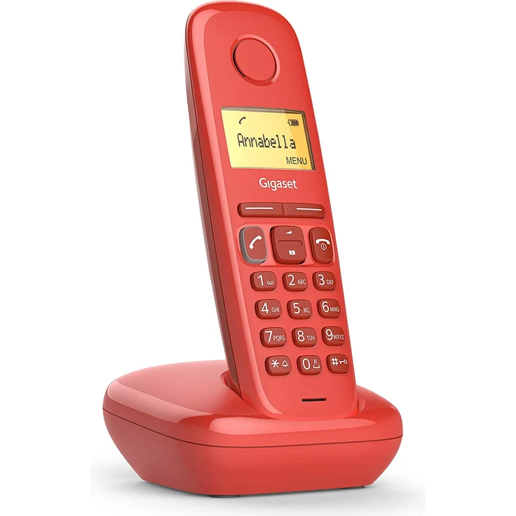 Gigaset A170 DECT-Telefon - Kabelloses Mobilteil - 50 Eintragungen - Rot (S30852H2802D206) – Bild 3
