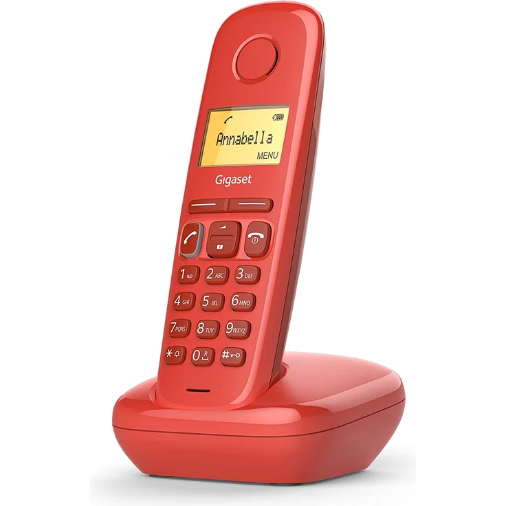 Gigaset A170 DECT-Telefon - Kabelloses Mobilteil - 50 Eintragungen - Rot (S30852H2802D206) – Bild 2