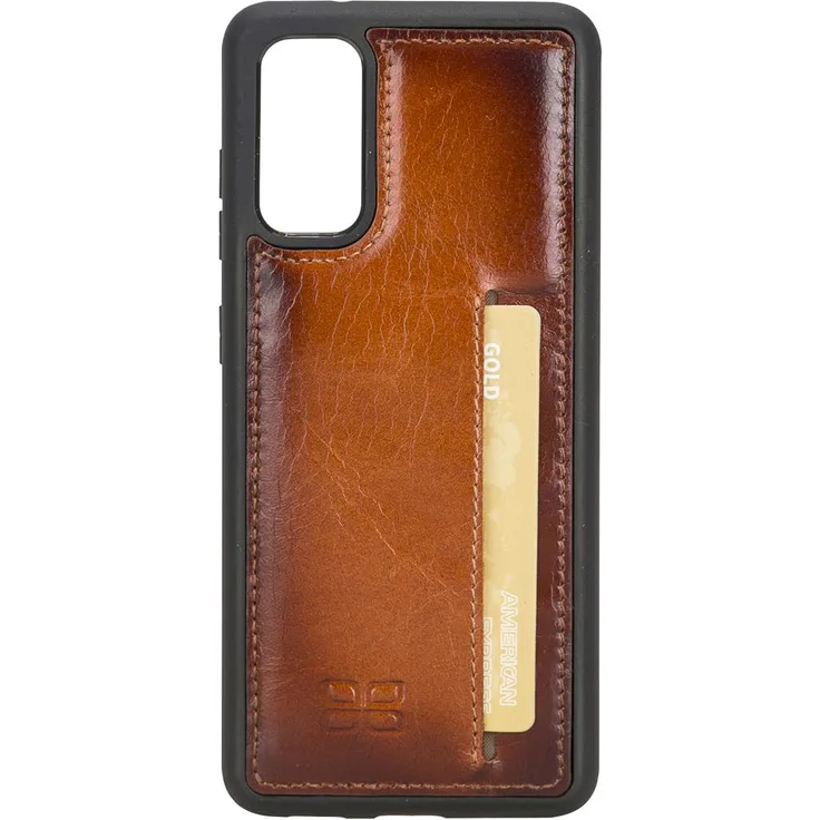 BURKLEY Bouletta Samsung Galaxy S20 - FLEX - Leder Hülle Bumper Cover - Cognac - Burnished