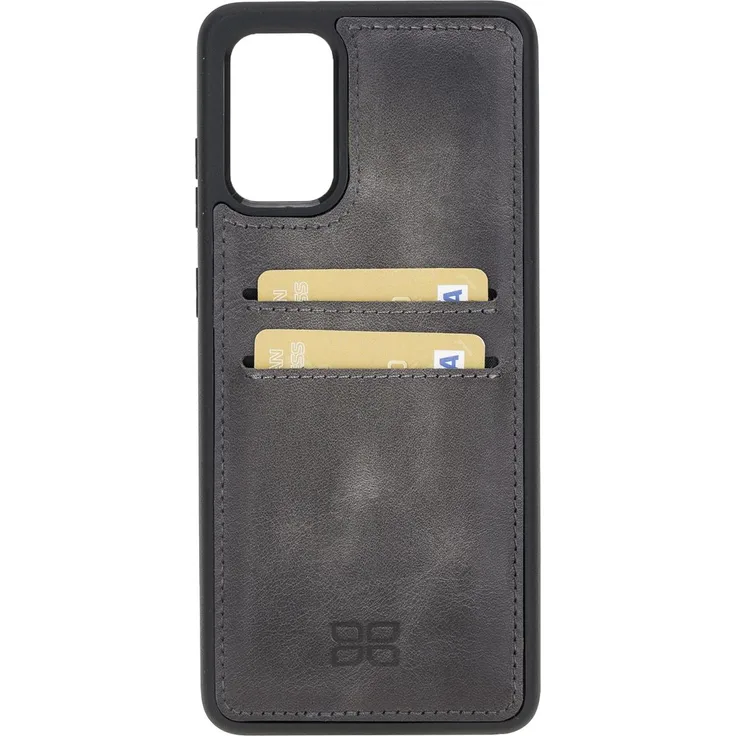 BURKLEY Bouletta Samsung Galaxy S20 Plus - FLEX - Leder Hülle Bumper Cover - Antik Grau