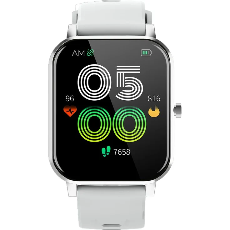 Denver SW-181 Smartwatch Unisex, 43mm, Metallgehäuse, Kunststoffarmband, Grau – Bild 2