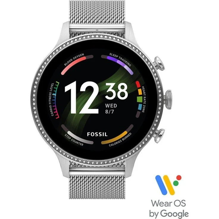 Fossil Gen 6 FTW6083 Smartwatch Damen, Edelstahlgehäuse, Silber – Bild 1