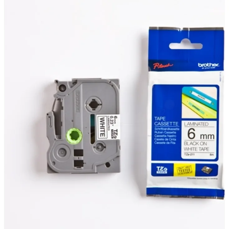 Brother TZE-211 Druckerzubehör schwarz white original