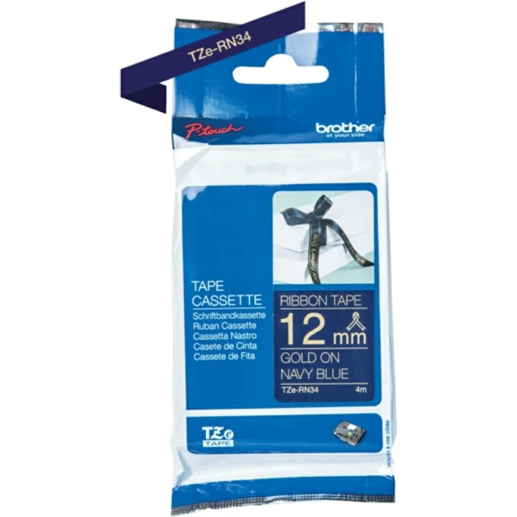 Brother TZE-RN 34 Druckerzubehör blue gold original – Bild 1