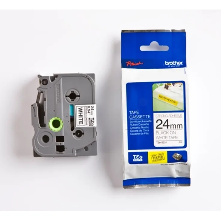 Brother TZE-S251 Druckerzubehör schwarz white original