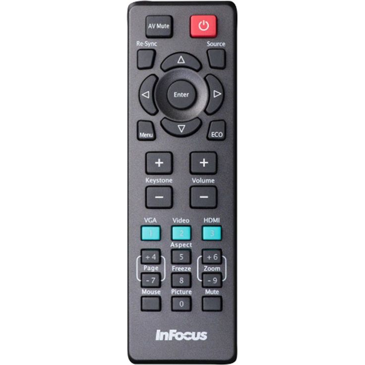 INFOCUS Ersatz Fernbedienung HW-NAVIGATOR-5 für IN112x, IN114x, IN116x, IN118HDx, IN119HDx, IN124x, IN126x, IN128HDx, IN124STx, IN126STx, IN128HDSTx, IN134, IN136, IN138HD, IN134ST, IN136ST, IN138HDST, IN2124x, IN2126x, IN2134, IN2136, IN2138HD, IN2128HDx