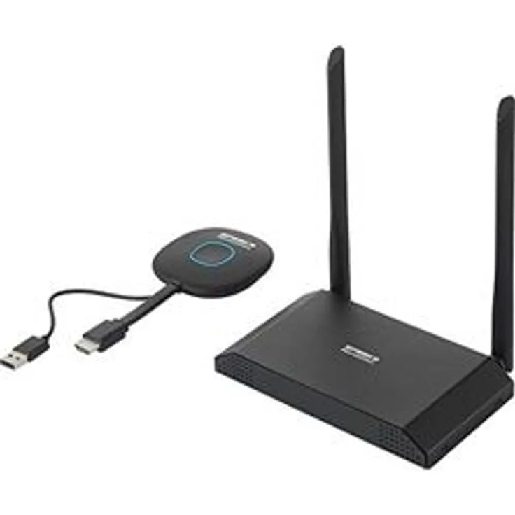 SpeaKa Professional SP-VShare Drahtloses 4K UHD Präsentationssystem 4fach Multi Viewer, Digital Whiteboard-Funktion, Sicher