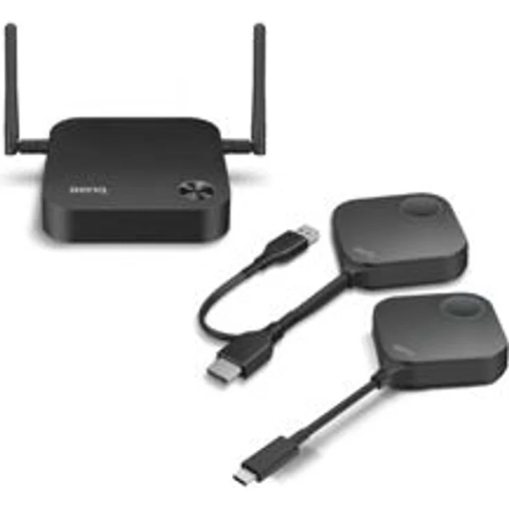 BenQ InstaShow WDC10HC, USB-C-HDMI Drahtlos-System, 1x USB-C-1x HDMI Sender, 1x Receiver, 1x Cradle, 1080p30, IEEE 802.11ac, 5GHz (9H.JLD78.N6E)