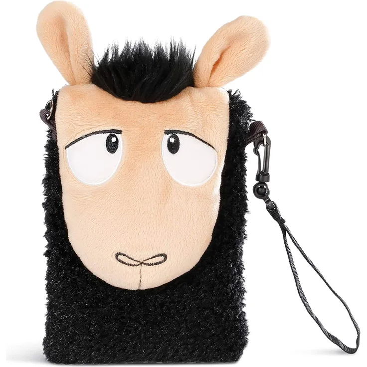 NICI Handytasche Lama Lorenzo junior 22 cm Plüsch schwarz