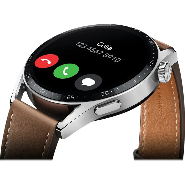 Huawei Watch GT3 Smartwatch GPS, Unisex, 46mm, Lederarmband, Brown Leather – Bild 7