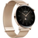 Huawei Watch GT3 Smartwatch GPS, Unisex, 42mm, Melanaisearmband, Goldfarben