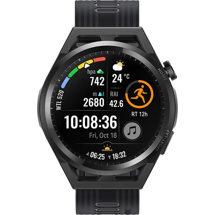 Huawei Watch GT Runner Smartwatch GPS, Unisex, 46mm, Keramikgehäuse, Kunststoffarmband, Schwarz – Bild 2