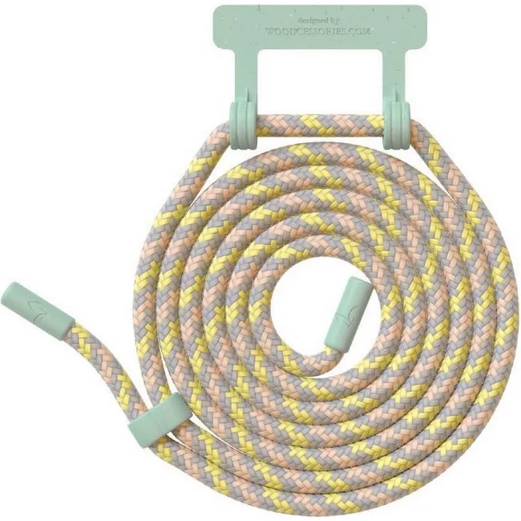 Woodcessories Lanyard für Change Case, mint-gelb