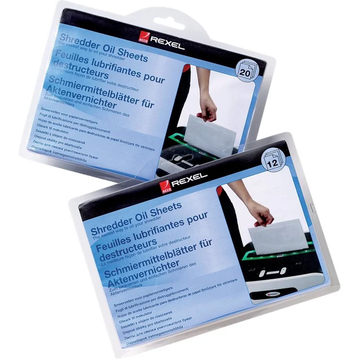 Rexel Schmiermittel-Blätter für Aktenvernichter, 20 Blatt – Bild 2