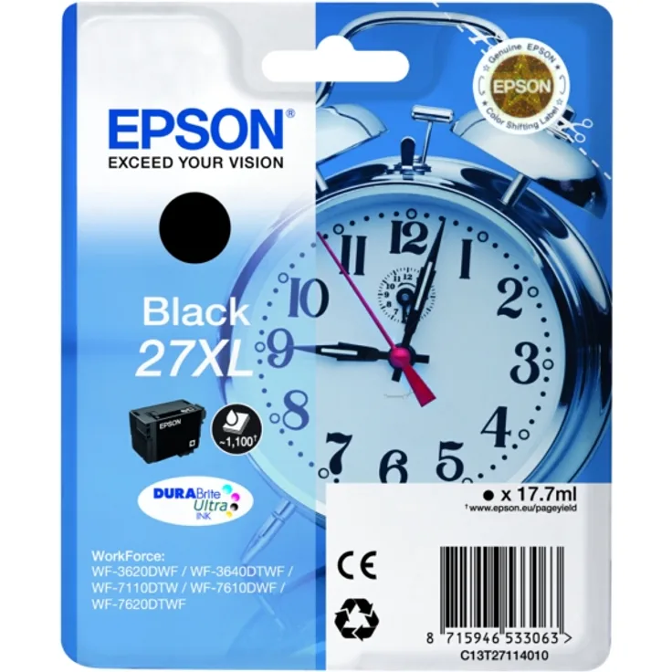 Epson 27XL / C 13 T 27114022 Tintenpatrone schwarz original
