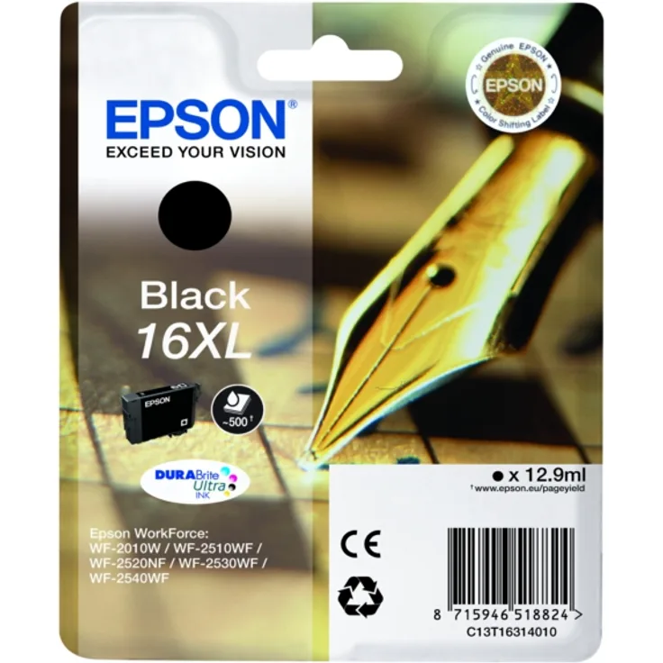 Epson 16XL / C 13 T 16314012 Tintenpatrone schwarz original