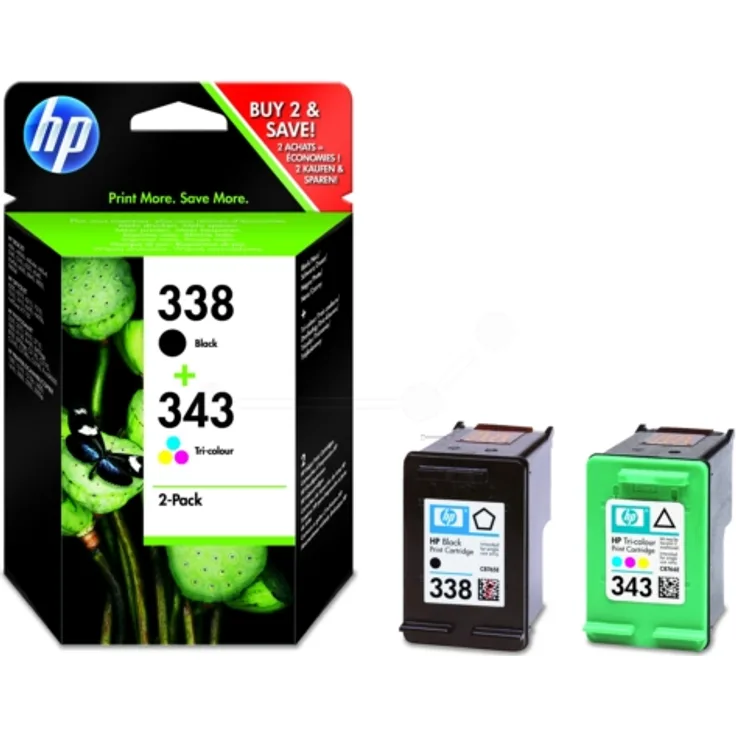 HP 338+343 / SD 449 EE Tintenpatrone schwarz color original