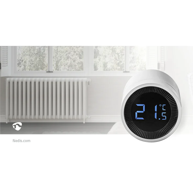 Nedis SmartLife, ZigBee Heizkörpersteuerung, Batteriebetrieben, Zeitplan und Fernbedienung, integrierte SmartLife App, kompatibel mit Amazon Alexa & Google Home, weiß (ZBHTR10WT) – Bild 5