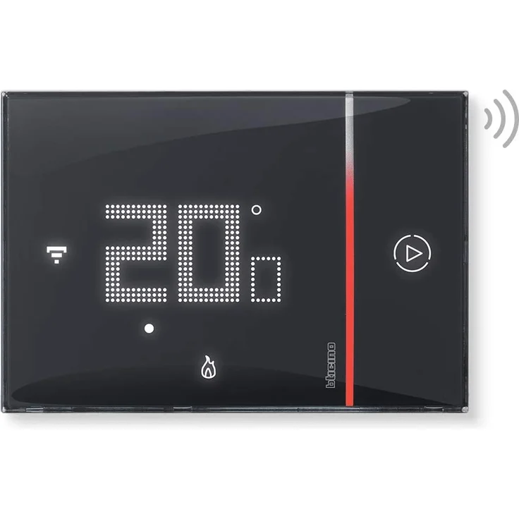 Bticino XG8002 Vernetztes Thermostat, WLAN-Schnittstelle, Booster-Funktion, programmierbare Temperatursteuerung, Integration von Heizkörperventilen, schwarz – Bild 2