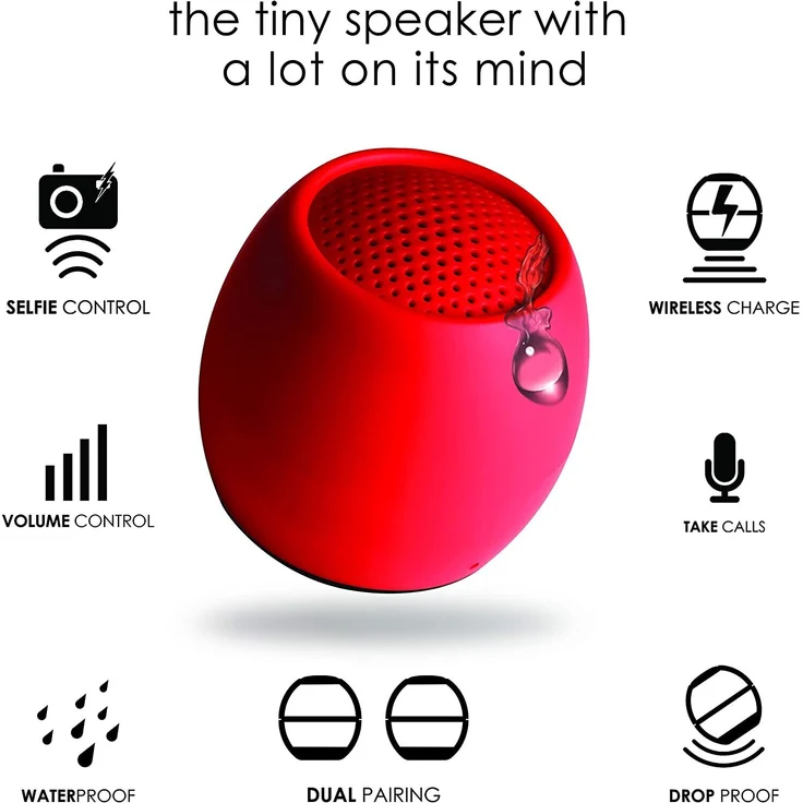 Boompods Zero Bluetooth Lautsprecher Freisprechfunktion, stoßfest, Wasserfest Schwarz (ZERBLK) – Bild 4