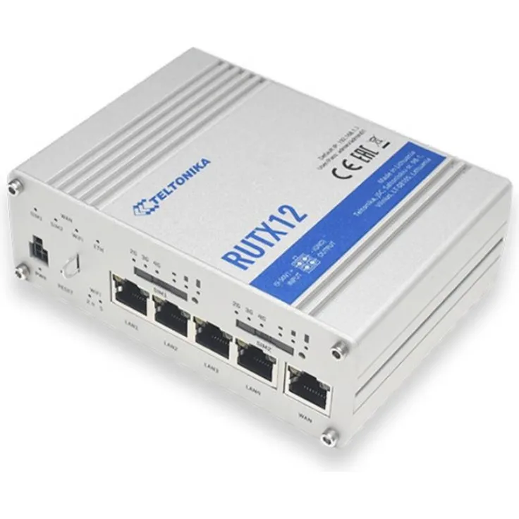 Teltonika RUTX12 - Wireless Router - WWAN - 5-Port-Switch - GigE, PPP, Modbus, 802.11ac Wave 2 - Bluetooth 4.0, 802.11b-g-n-ac Wave 2 - Dual-Band