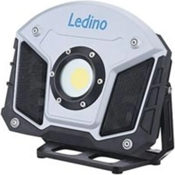 Ledino LED-Akkustrahler Horn 15W mit Bluetooth-Lautsprechern, Powerbankfunktion