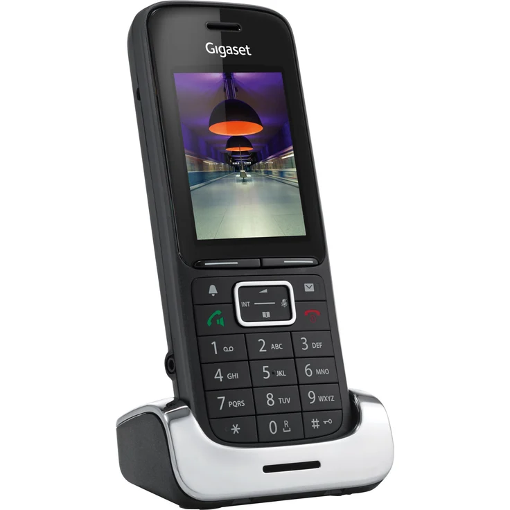 Gigaset Premium 300HX Schnurloses Design-Telefon zum Anschluss an vorhandene DECT-Basis, Mobilteil mit Ladeschale, klares Farbdisplay, großes Adressbuch, exzellente Sprachqualität, schwarz (40-49-0967) – Bild 3