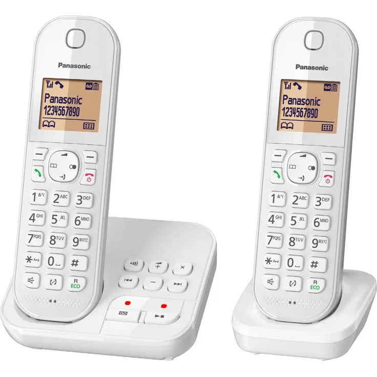Panasonic KX-TGC422GW Schnurloses Telefon mit Anrufbeantworter und Zusatz-Set, weiß