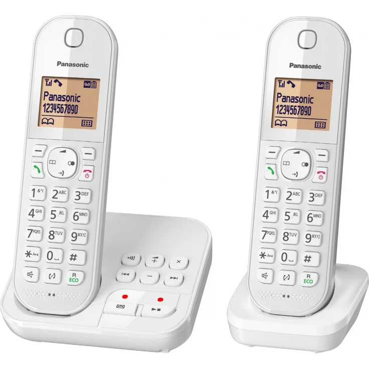 Panasonic KX-TGC422GW Schnurloses Telefon mit Anrufbeantworter und Zusatz-Set, weiß – Bild 1