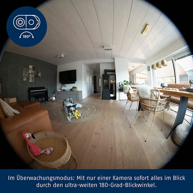 ABUS PPIC31020 WLAN Überwachungskamera - Privacy Innen-Kamera - mit Privatsphäre-Modus, 180-Grad-Blickwinkel, Bewegungserkennung, Push-Mitteilung, Nachtsicht, 8-GB-Speicherkarte, 1080p/Full HD & App – Bild 2