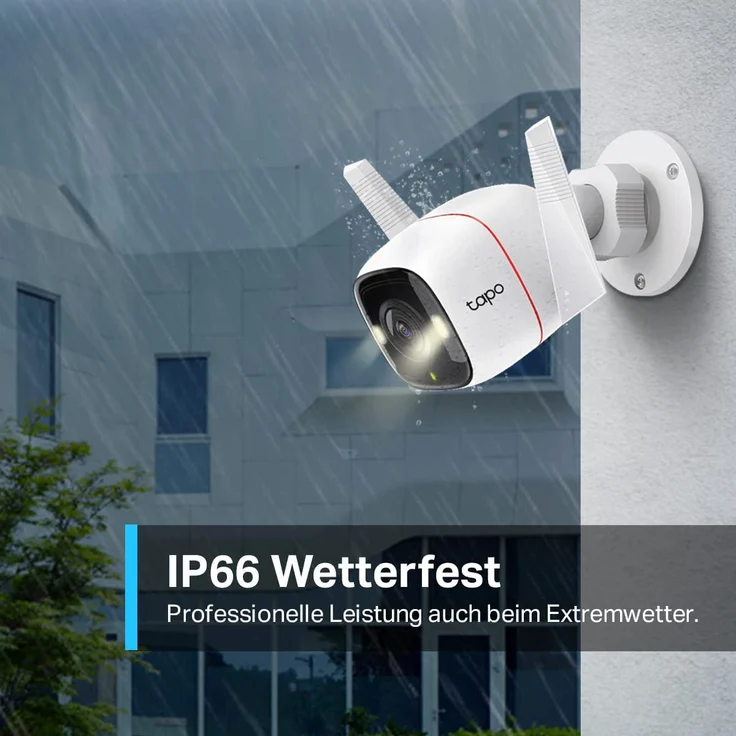 TP-Link Tapo C320WS Überwachungskamera Außen, WLAN IP Kamera, 4MP Hochauflösung, 30m Vollfarb-Nachtsicht, Bewegungserkennung, IP66 wasserdicht, Alarmmeldung, Zwei Wege Audio, kompatibel mit Amazon Alexa & Google Assistant – Bild 5