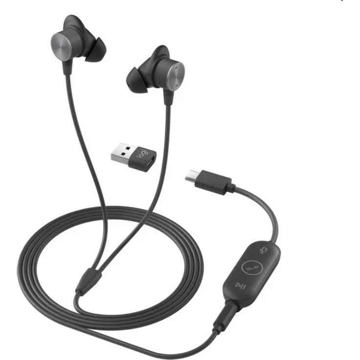 Logitech Zone Wired Earbuds (kabelgebundene In-Ear-Kopfhörer mit Geräuschunterdrückung)
