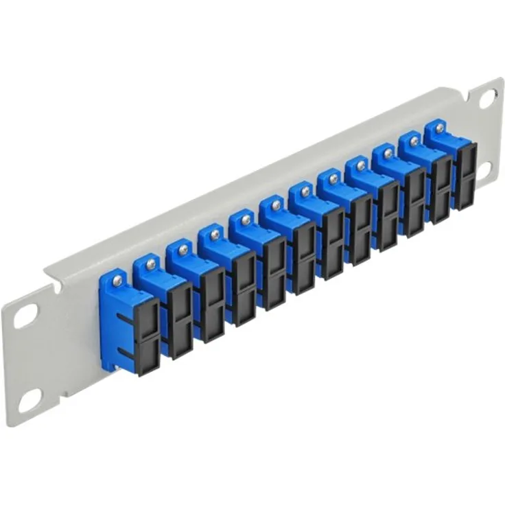 Delock - Patch Panel - SC Duplex SM X 12 - Grau - 1U - 25,4 cm (10'') (66791)