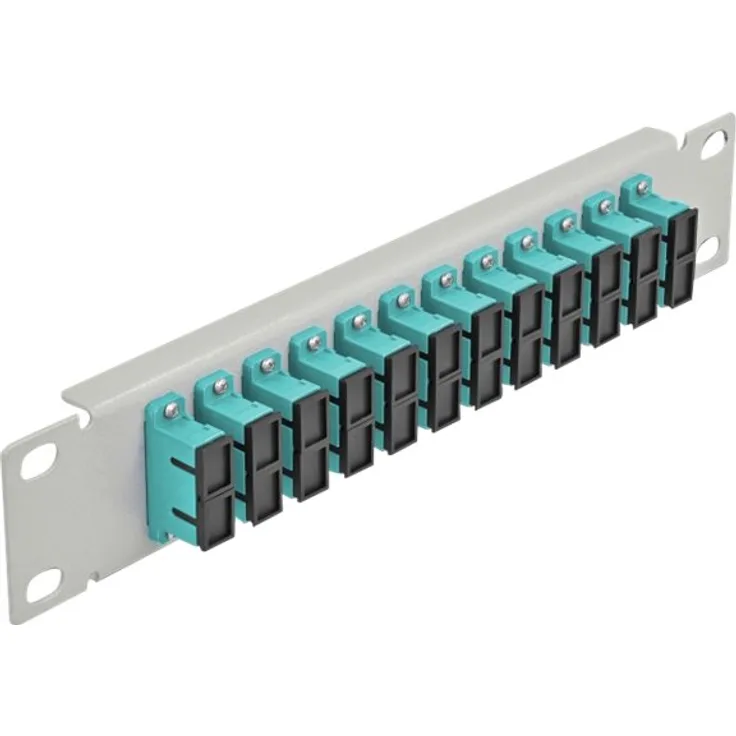 Delock - Patch Panel - SC Duplex MM X 12 - Grau - 1U - 25,4 cm (10'') (66794)