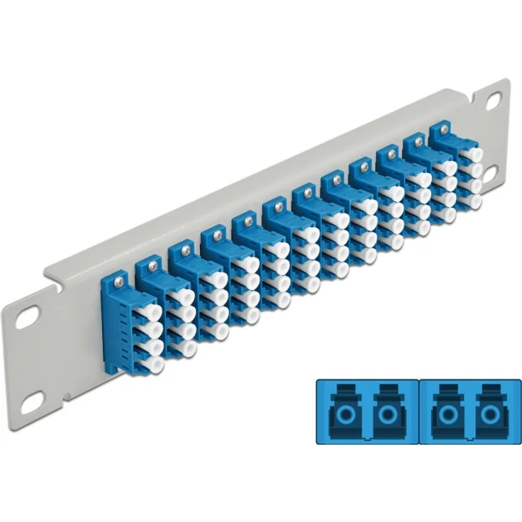Delock - Patch Panel - SC SM X 48 - Grau - 1U - 25,4 cm (10'') (66796)