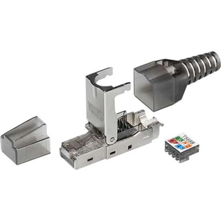 CAT 6A STP Tool-less RJ45 Netzwerkstecker Verlegekabel Stecker geschirmt TI20Q Werkzeuglos Montage