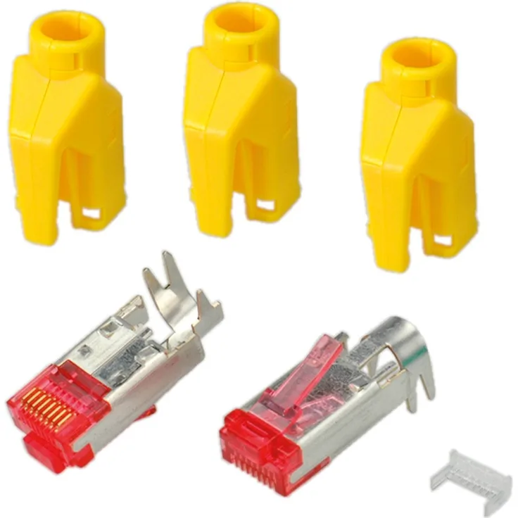 HiRose TM21 Stecker geschirmt, Tülle gelb, 50 Stück