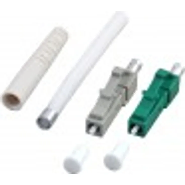 LC-Stecker Simplex Singlemode APC, Ferrule 126µ, 1,8mm, grün