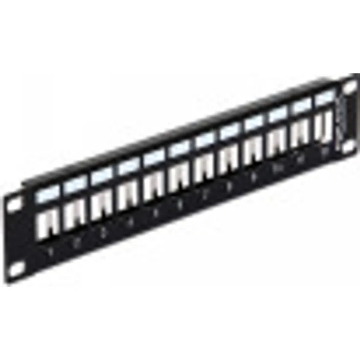 Delock 43326 10 Zoll Keystone Patchpanel 12 Port Metall schwarz
