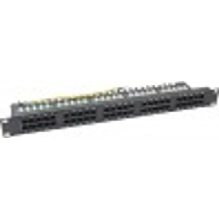 ISDN Patchpanel 19 Zoll 1HE, 50x RJ45, ungeschirmt, Cat.3, schwarz