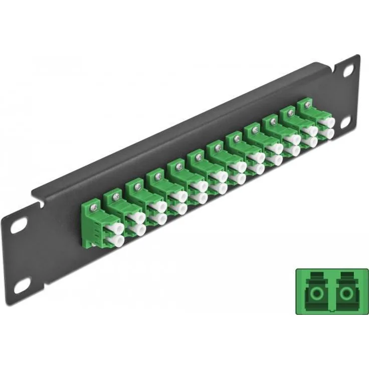 Delock - Patch Panel - LC Duplex SM X 12 - Schwarz - 1U - 25,4 cm (10'') (66766)