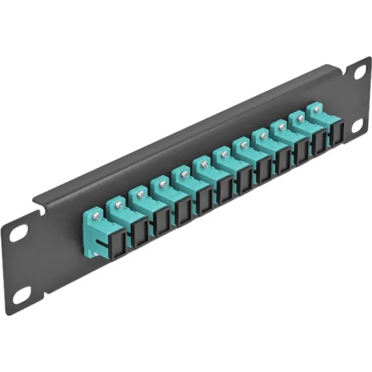 Delock - Patch Panel - SC MM X 12 - Schwarz - 1U - 25,4 cm (10'') (66763)