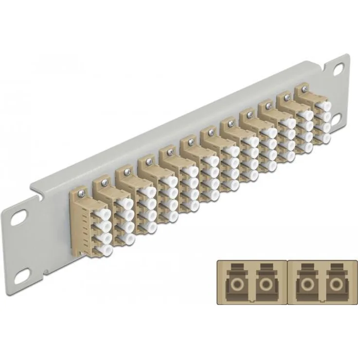 Delock - Patch Panel - LC MM X 48 - Grau - 1U - 25,4 cm (10'') (66798)