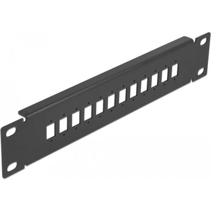 Delock - Patchpanel (Blindblech) - Schwarz - 1U - 25,4 cm (10'') - 12 Ports (66801)