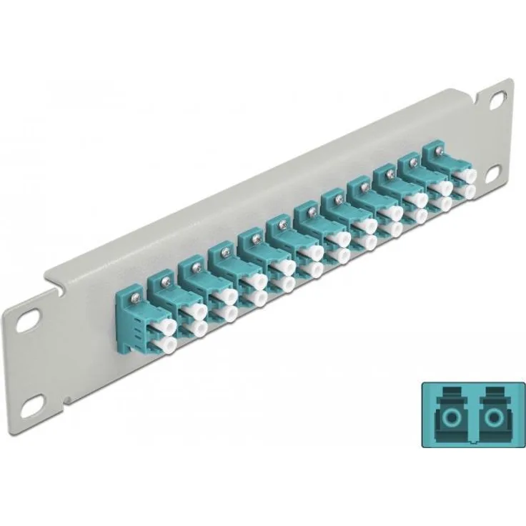 Delock - Patch Panel - LC MM X 12 - Grau - 1U - 25,4 cm (10'') (66789)