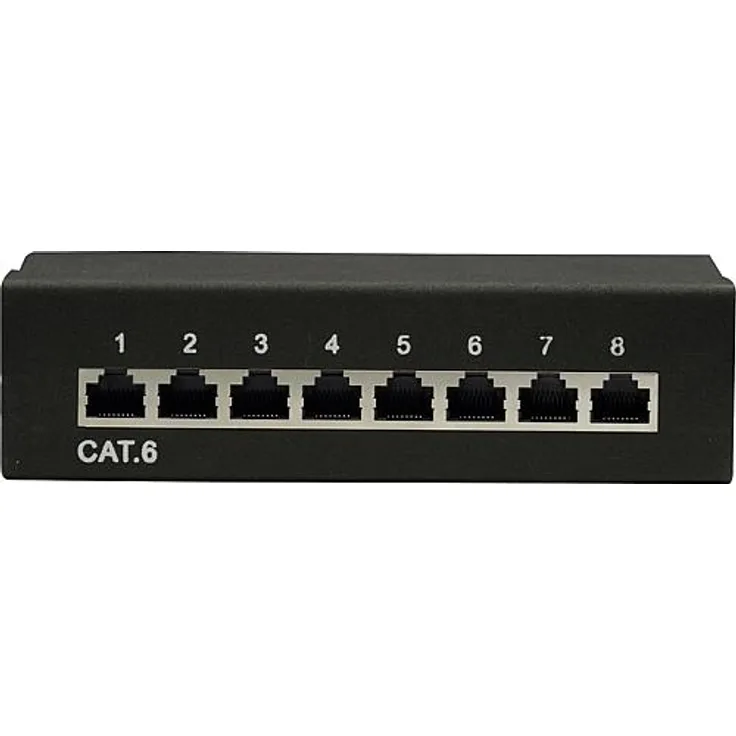 S-CONN maximum connectivity Patchfeld-cat 6 Patchpanel, geschirmt, 8 Ports (75059)