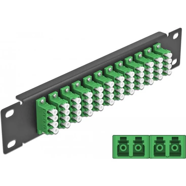 Delock - Patch Panel - LC SM X 48 - Schwarz - 1U - 25,4 cm (10'') (66777)