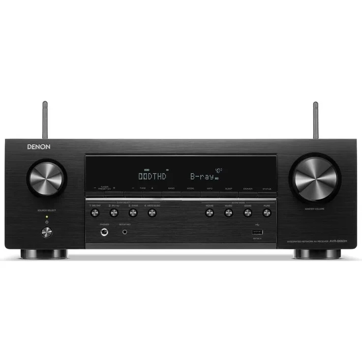 Denon AVR-S660H, Heimkino-Receiver, 5.2 Kanal, 8K, 135 W, schwarz